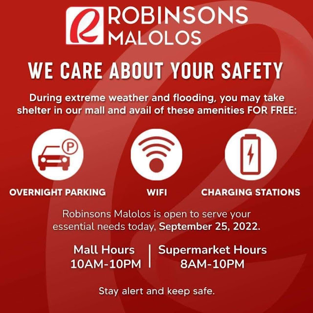 Public Service for Typhoon Karding Noru by Robinsons Malls